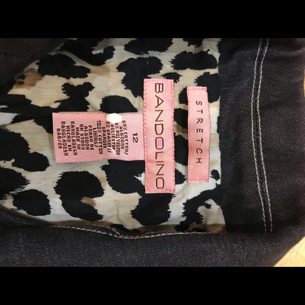 Bandolino Jacket With Leopard Print Lining Sz 12 - image 3